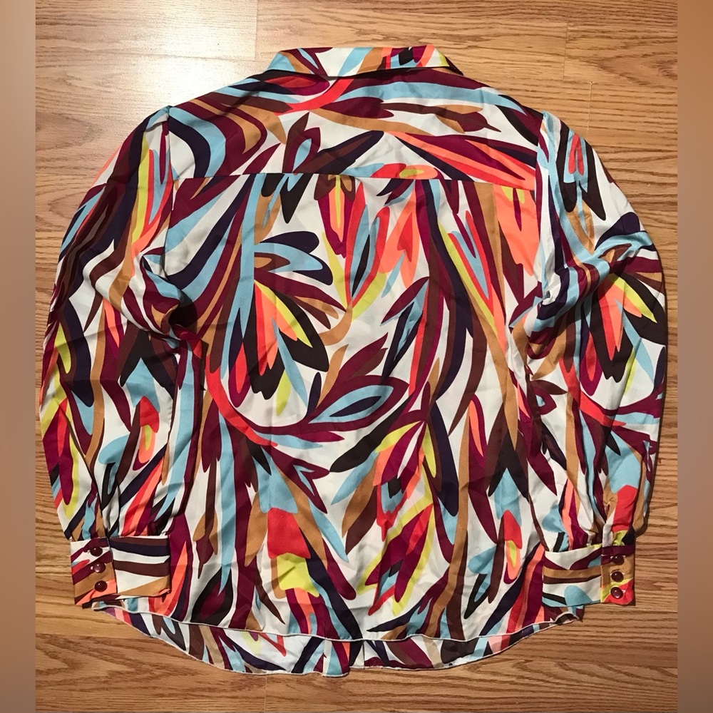 Missoni for Target Abstract Multicolor Button Up Shirt / Blouse XL NWT - Picture 2 of 10